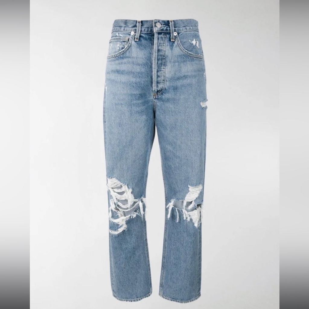 Agolde Distressed Mom Jeans Blue Size 26